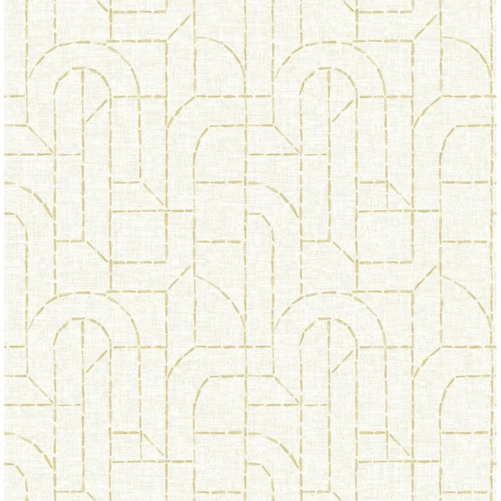 A-Street Prints Integrity Yellow Arched Outlines Wallpaper - SKU 4146-27219
