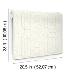 A-Street Prints Integrity Yellow Arched Outlines Wallpaper - SKU 4146-27219