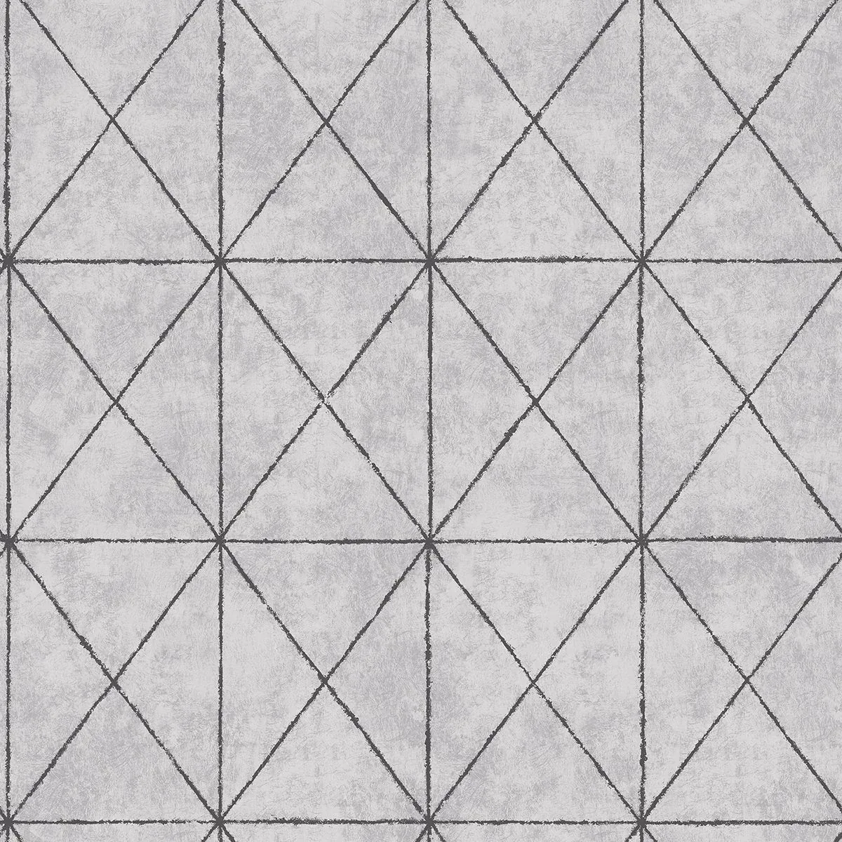 2697-78005 | Intersection Silver Geometric Wallpaper