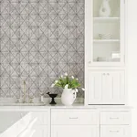 A-Street Prints Intersection Silver Geometric Wallpaper - SKU 2697-78005