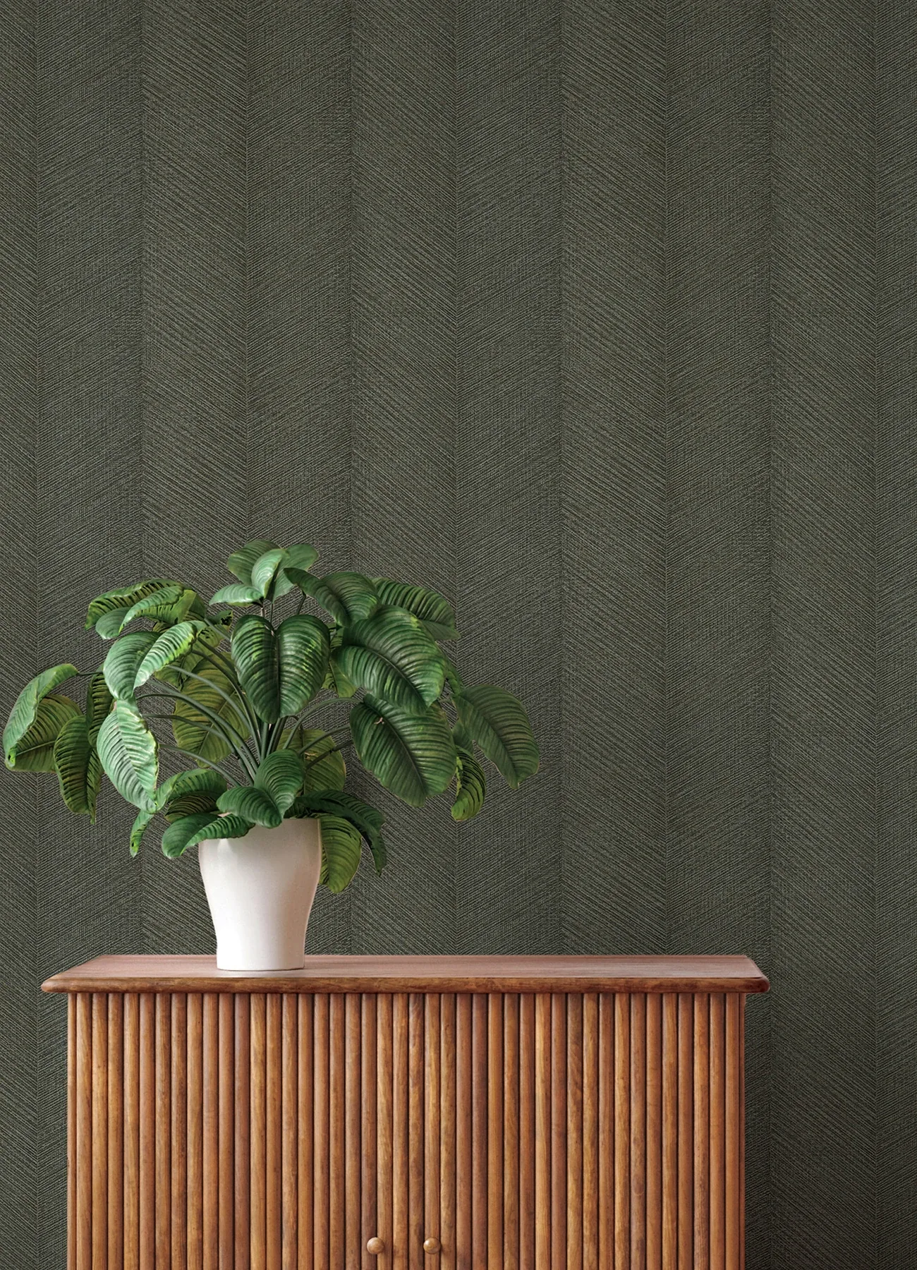 A-Street Prints Ione Evergreen Textured Chevron Wallpaper - SKU 4202-720303