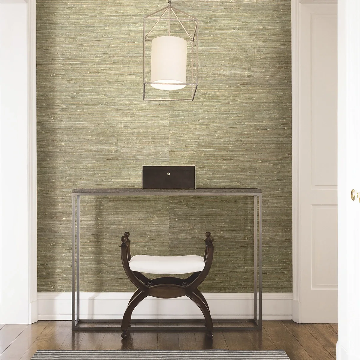 A-Street Prints Iriga Gold Grasscloth Wallpaper - SKU 2829-80002