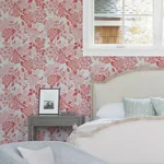 A-Street Prints Irina Coral Floral Blooms Wallpaper | Wallpaper Twins A-Street Prints Irina Coral Floral Blooms Wallpaper - SKU 4081-26301