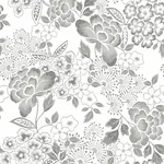 A-Street Prints Irina Grey Floral Blooms Wallpaper | Wallpaper Twins A-Street Prints Irina Grey Floral Blooms Wallpaper - SKU 4081-26303