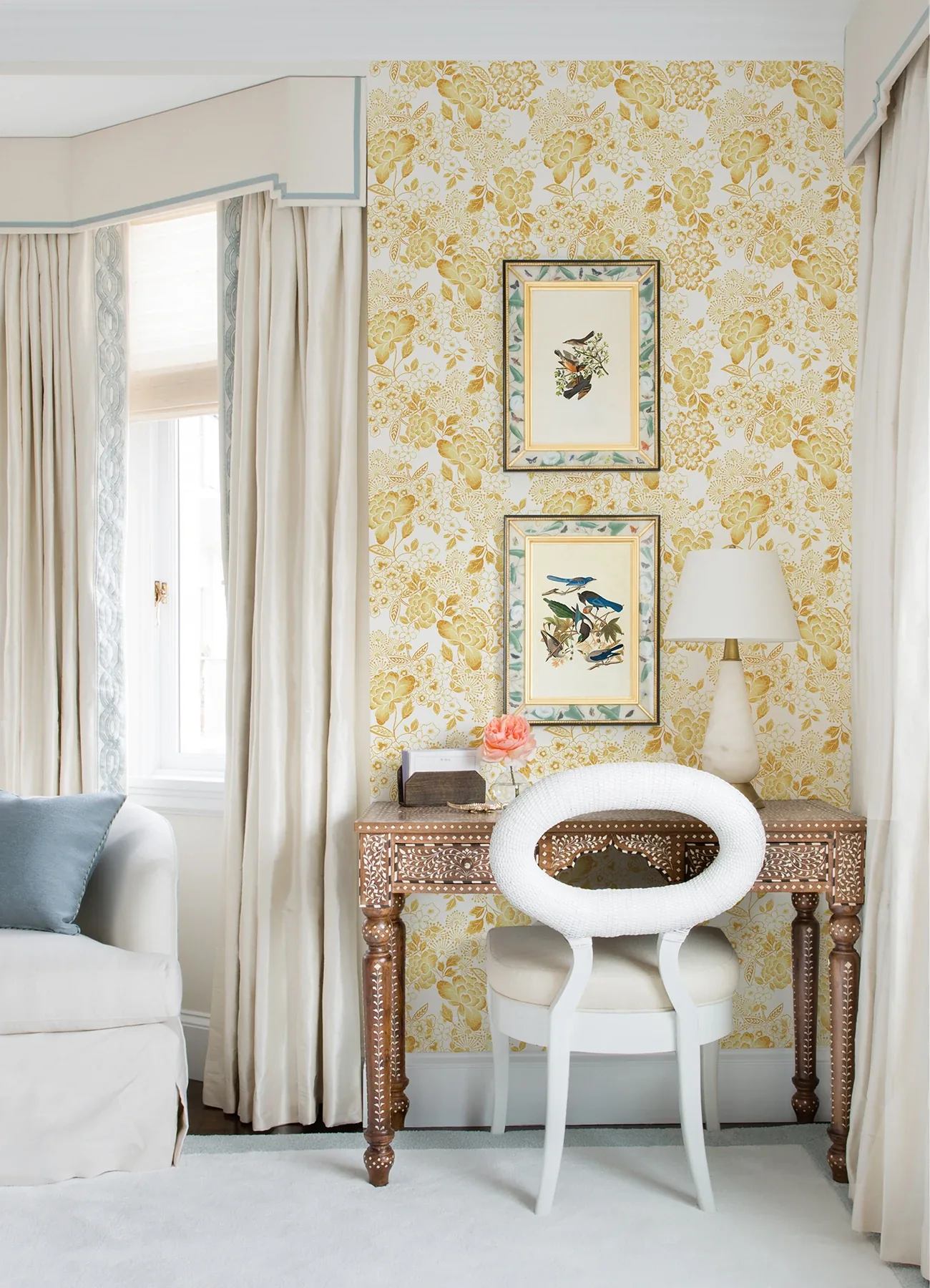 A-Street Prints Irina Yellow Floral Blooms Wallpaper | Wallpaper Twins A-Street Prints Irina Yellow Floral Blooms Wallpaper - SKU 4081-26302