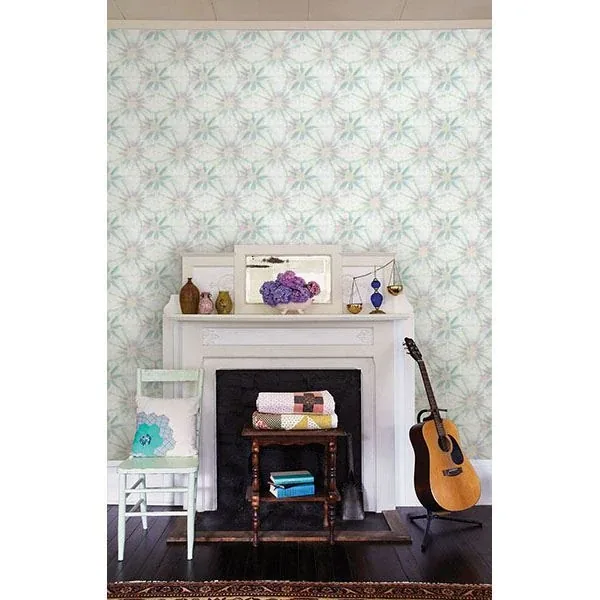 A-Street Prints Iris Green Shibori Wallpaper - SKU 1014-001856