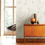A-Street Prints Isha Beige Leaf Wallpaper - SKU 2948-27011