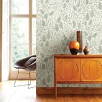 A-Street Prints Isha Green Leaf Wallpaper - SKU 2948-27014