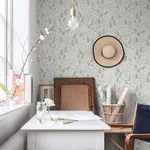 A-Street Prints Isha Green Leaf Wallpaper - SKU 2948-27014