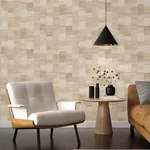 A-Street Prints Ivo Beige Block Stripe Wallpaper - SKU 4202-570953