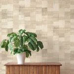 A-Street Prints Ivo Beige Block Stripe Wallpaper - SKU 4202-570953