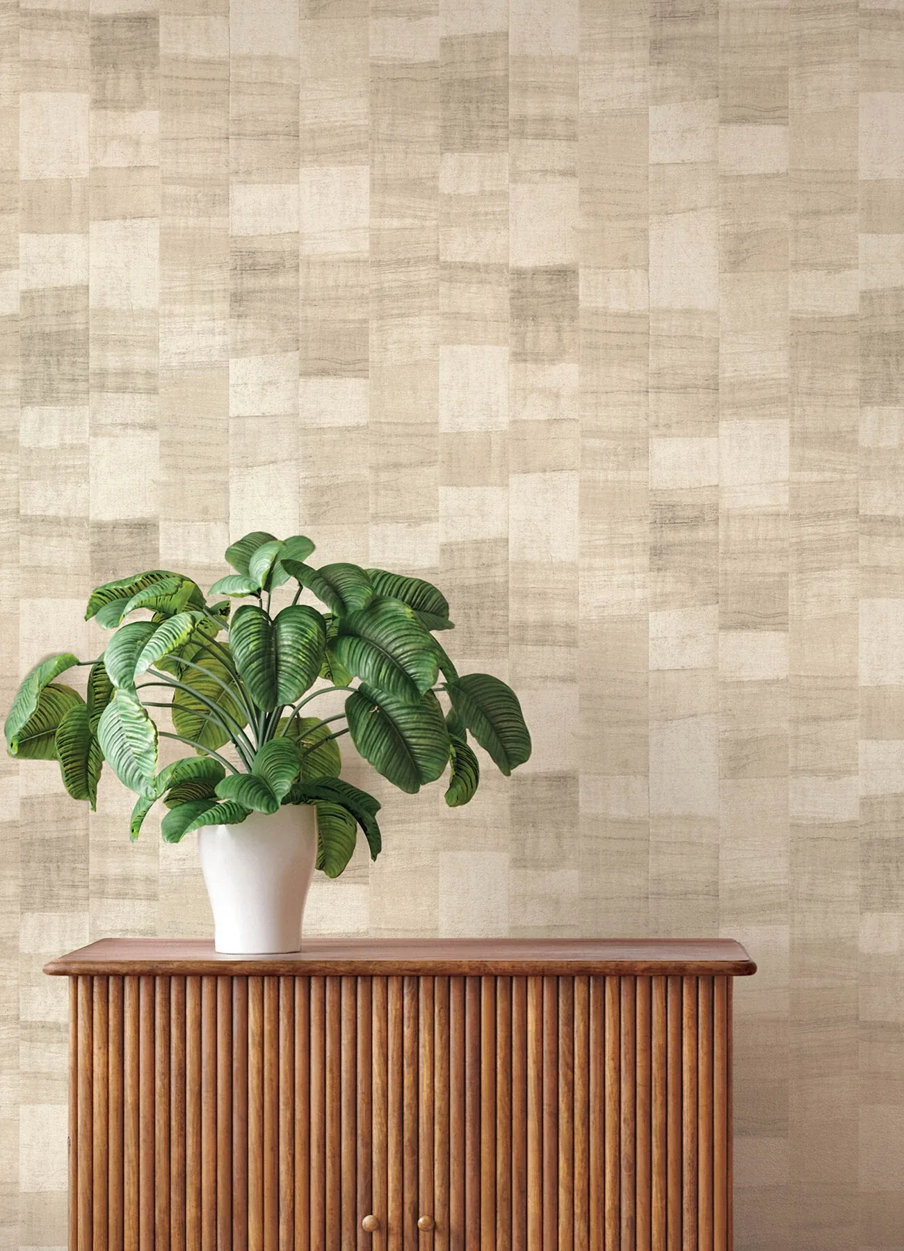 A-Street Prints Ivo Beige Block Stripe Wallpaper - SKU 4202-570953