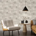 A-Street Prints Ivo Grey Block Stripe Wallpaper - SKU 4202-570946