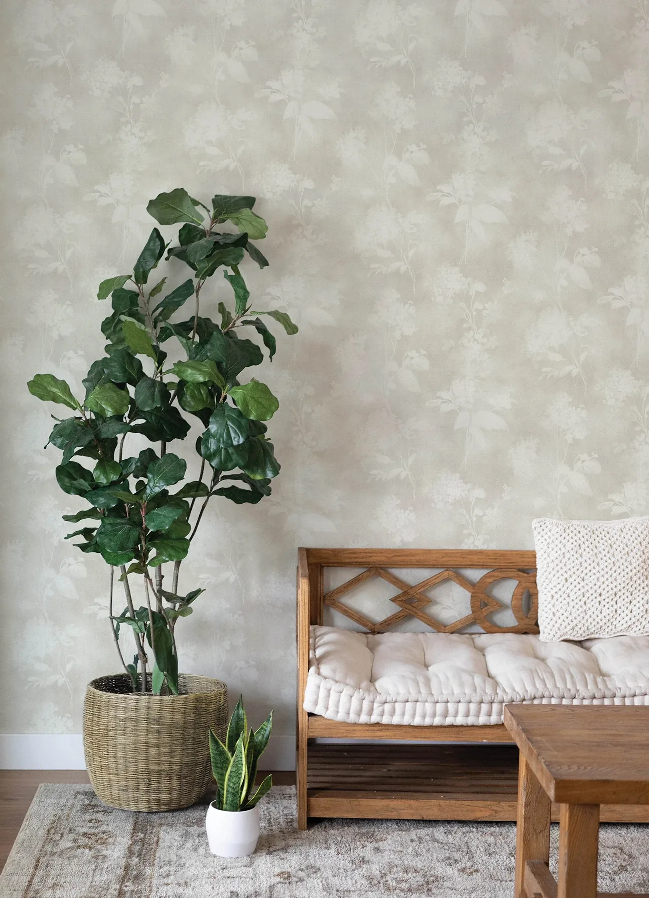 A-Street Prints Izara Light Grey Botanical Wallpaper - SKU 4202-481457