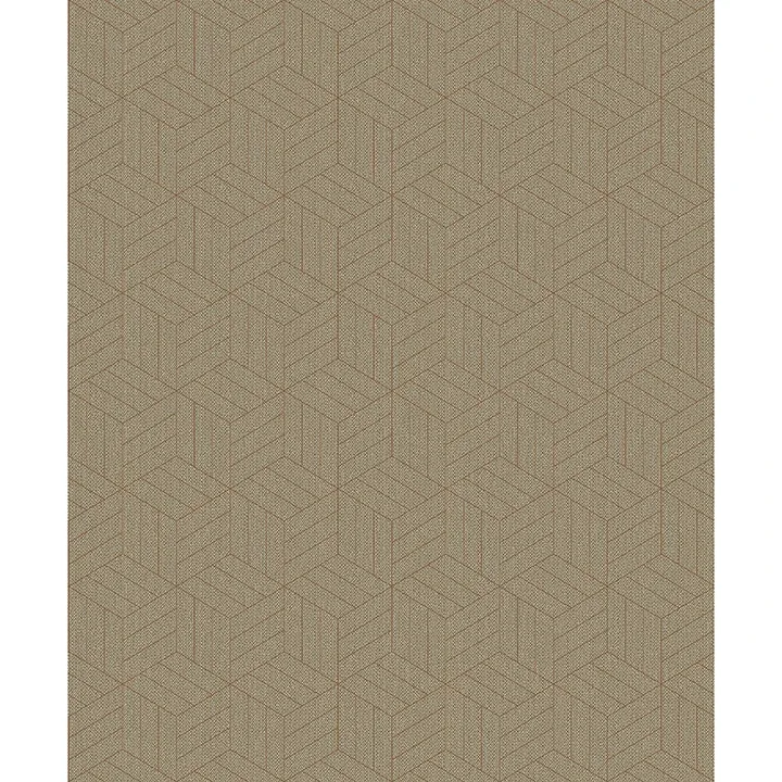 A-Street Prints Izarra Copper Geometric Block Wallpaper - SKU 4105-86642