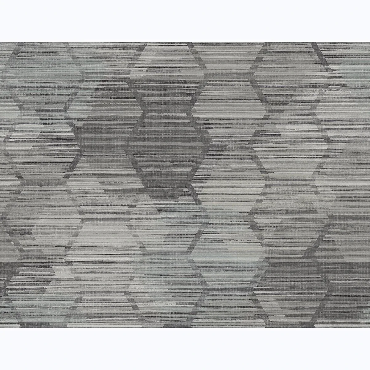 2949-60500 | Jabari Charcoal Geometric Faux Grasscloth Wallpaper
