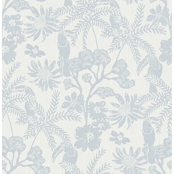A-Street Prints Jacaranda Light Blue Tropical Trail Wallpaper - SKU 4146-27245