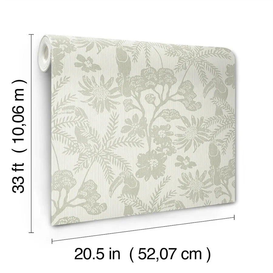 A-Street Prints Jacaranda Sage Tropical Trail Wallpaper - SKU 4146-27244