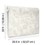 A-Street Prints Jacaranda Taupe Tropical Trail Wallpaper - SKU 4146-27246