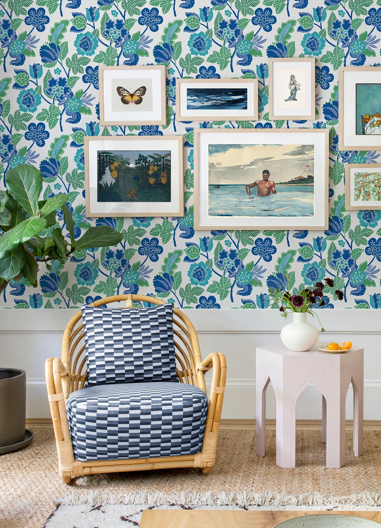 A-Street Prints Jana Green Jacobean Wallpaper - SKU 4081-26339
