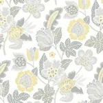 A-Street Prints Jana Light Grey Jacobean Wallpaper - SKU 4081-26341