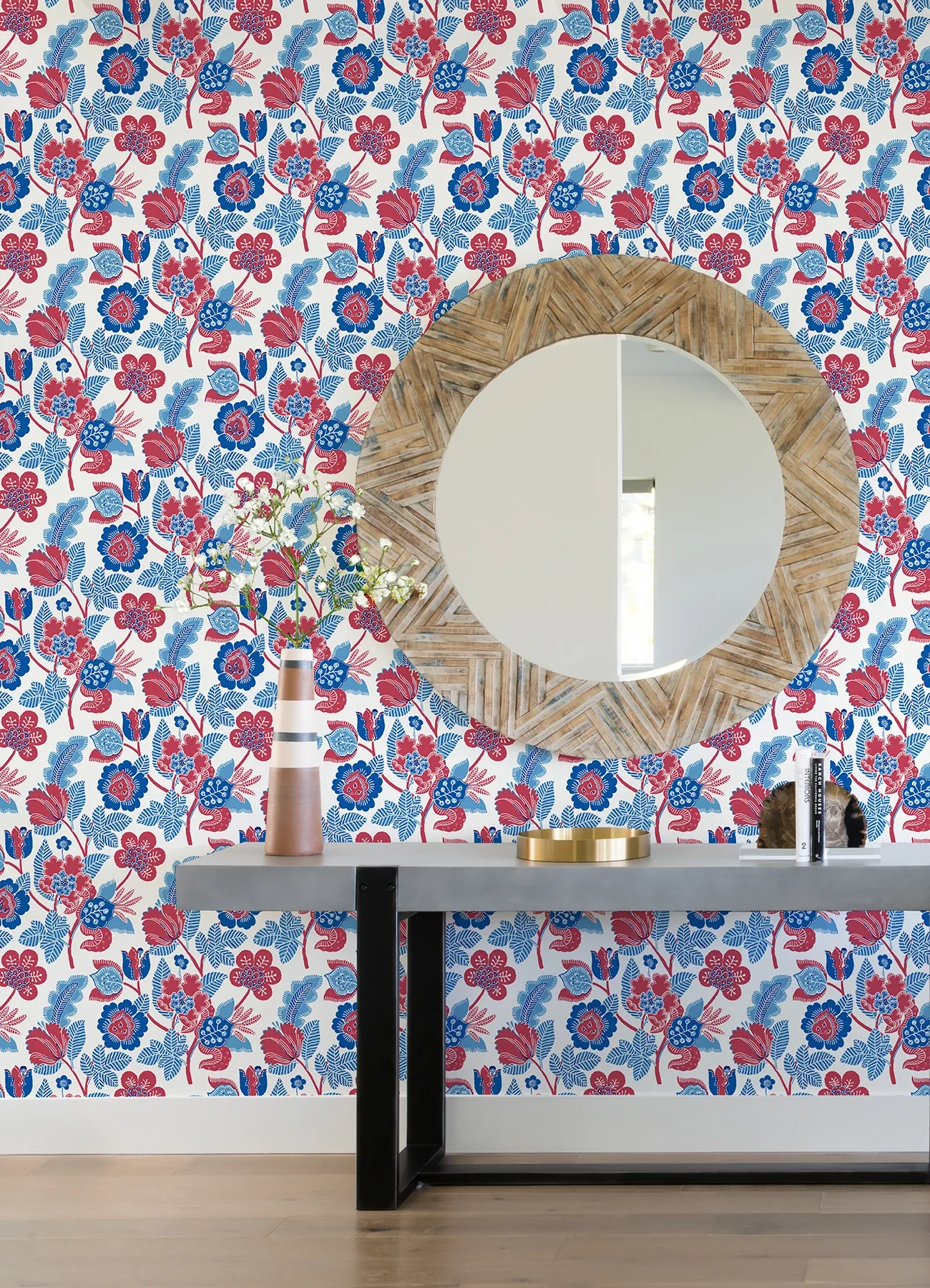 A-Street Prints Jana Red Jacobean Wallpaper | Wallpaper Twins A-Street Prints Jana Red Jacobean Wallpaper - SKU 4081-26338