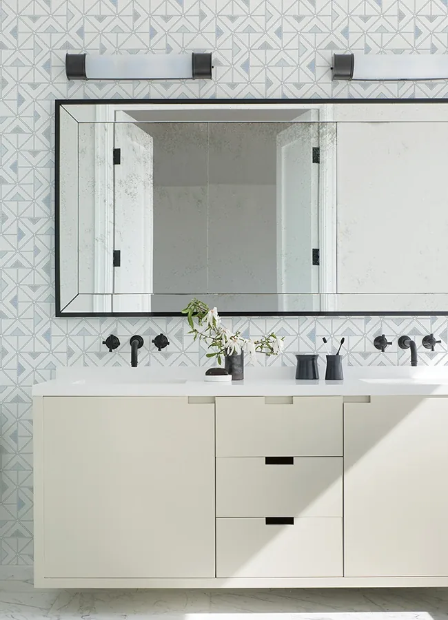 A-Street Prints Jekyl Blue Triangles Wallpaper | Wallpaper Twins A-Street Prints Jekyl Blue Triangles Wallpaper - SKU 4074-26635
