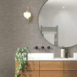 A-Street Prints Jenga Charcoal Striped Column Wallpaper - SKU 2988-70608
