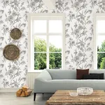 A-Street Prints Jessamine Grey Floral Trail Wallpaper | Wallpaper Twins A-Street Prints Jessamine Grey Floral Trail Wallpaper - SKU 2763-24237