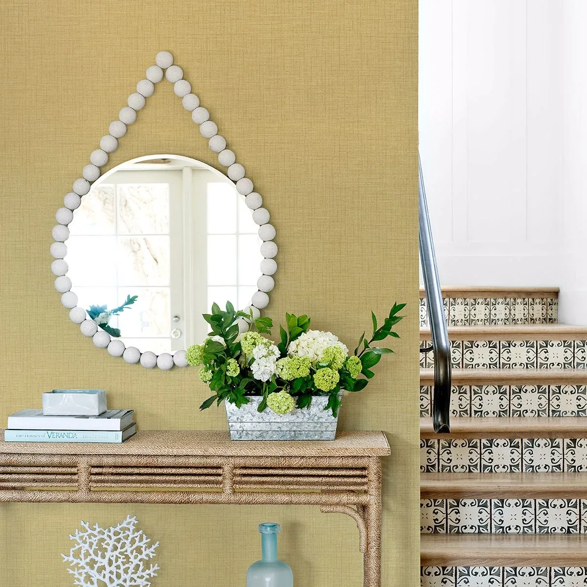 A-Street Prints Jocelyn Yellow Faux Linen Wallpaper - SKU 2903-25871
