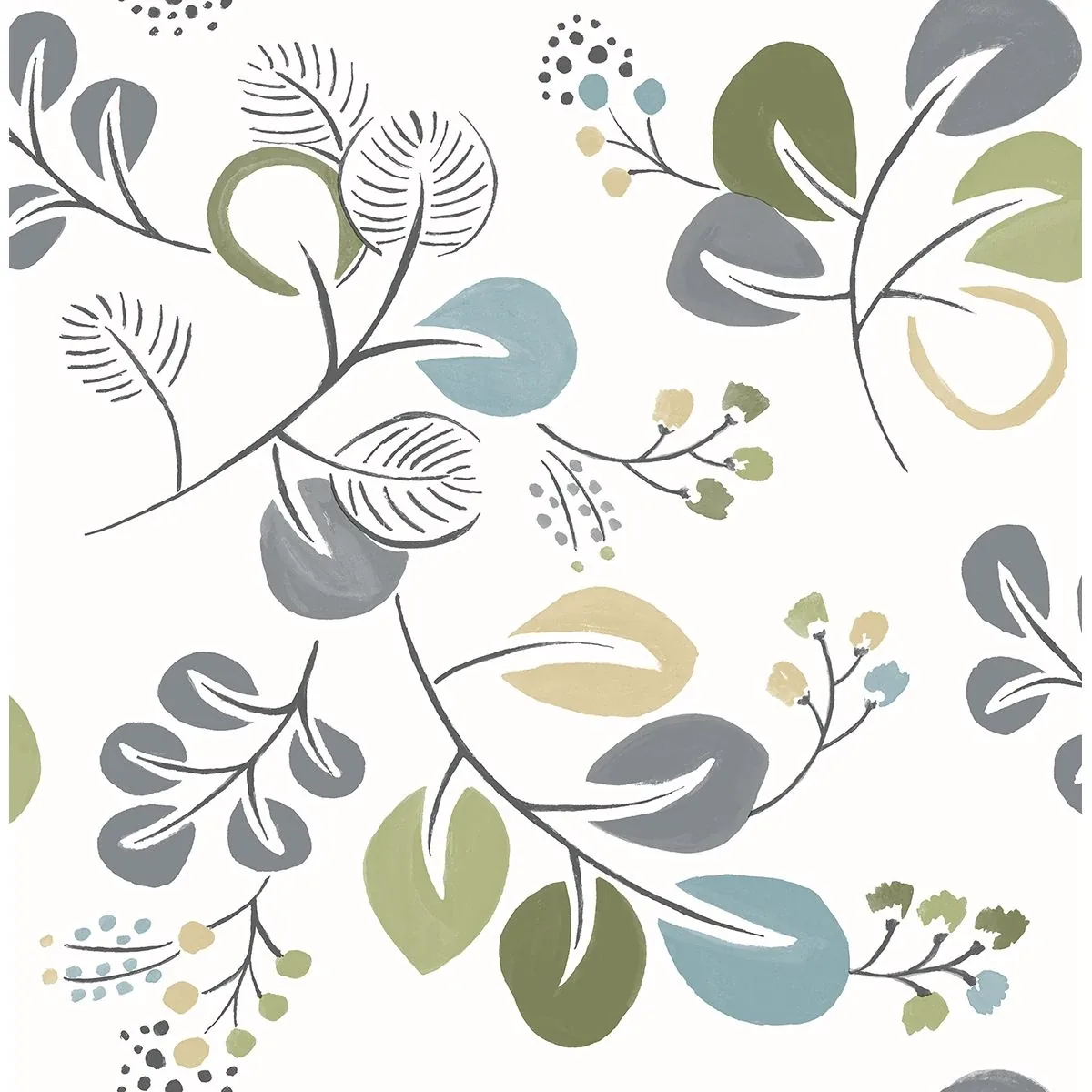 2821-25123 | Jona Green Trail Wallpaper
