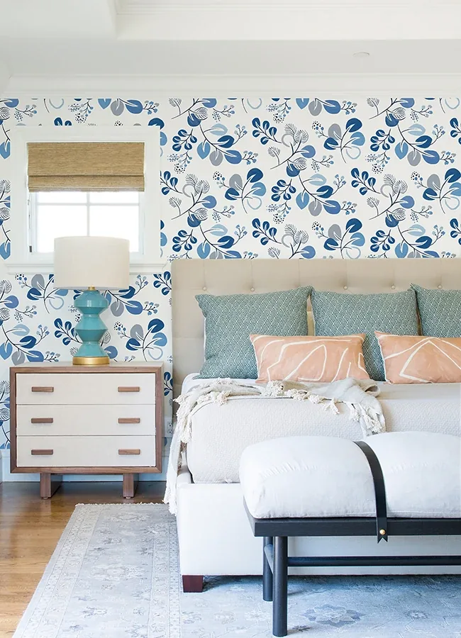 A-Street Prints Jonah Blue Leaf Trail Wallpaper | Wallpaper Twins A-Street Prints Jonah Blue Leaf Trail Wallpaper - SKU 4066-26566