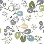 A-Street Prints Jonah Green Leaf Trail Wallpaper - SKU 4066-25123