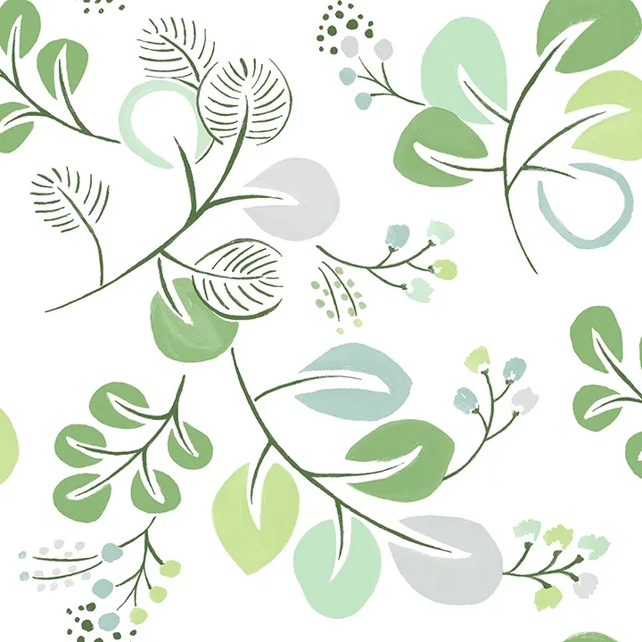 A-Street Prints Jonah Light Green Leaf Trail Wallpaper - SKU 4066-26565