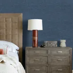 A-Street Prints Jordan Indigo Faux Tweed Wallpaper - SKU 2971-86354