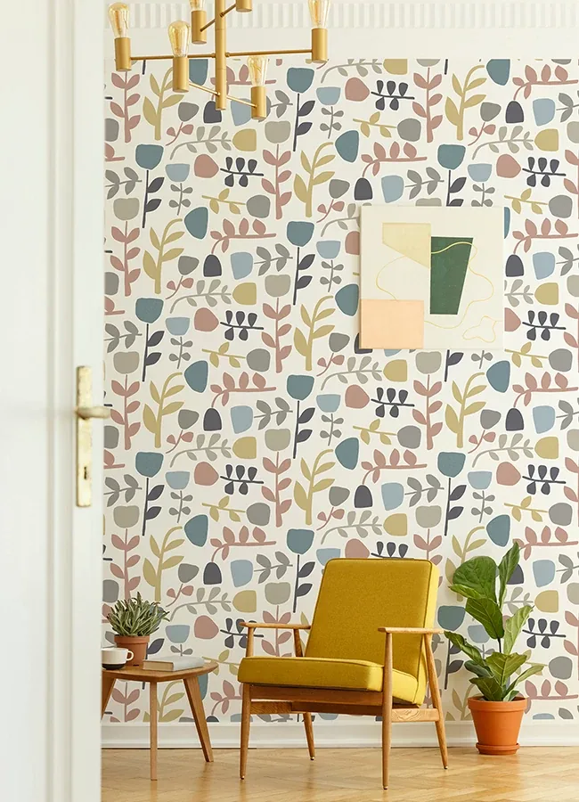 A-Street Prints Juni Pastel Abstract Tulips Wallpaper - SKU 4066-26539