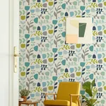 A-Street Prints Juni Teal Abstract Tulips Wallpaper - SKU 4066-26536