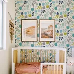 A-Street Prints Juni Teal Abstract Tulips Wallpaper - SKU 4066-26536