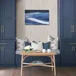 A-Street Prints Juno Beige Ogee Wallpaper - SKU 2964-25949