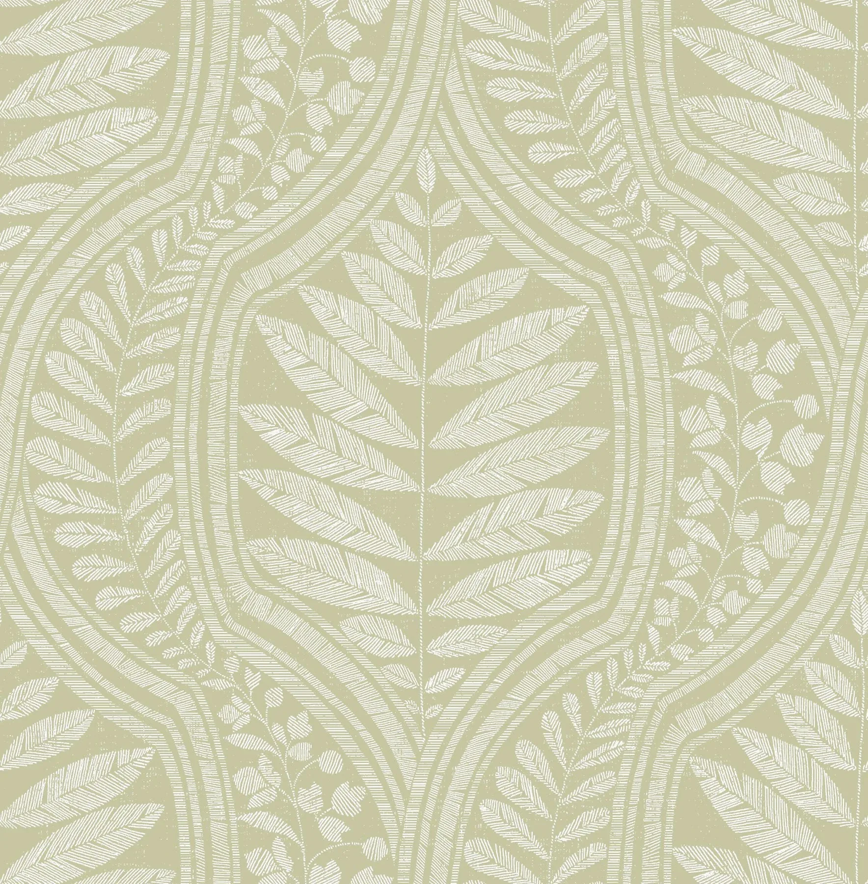 2964-25952 | Juno Green Ogee Wallpaper