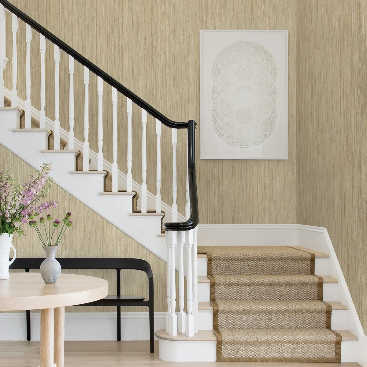 A-Street Prints Justina Wheat Faux Grasscloth Wallpaper - SKU 2971-86345