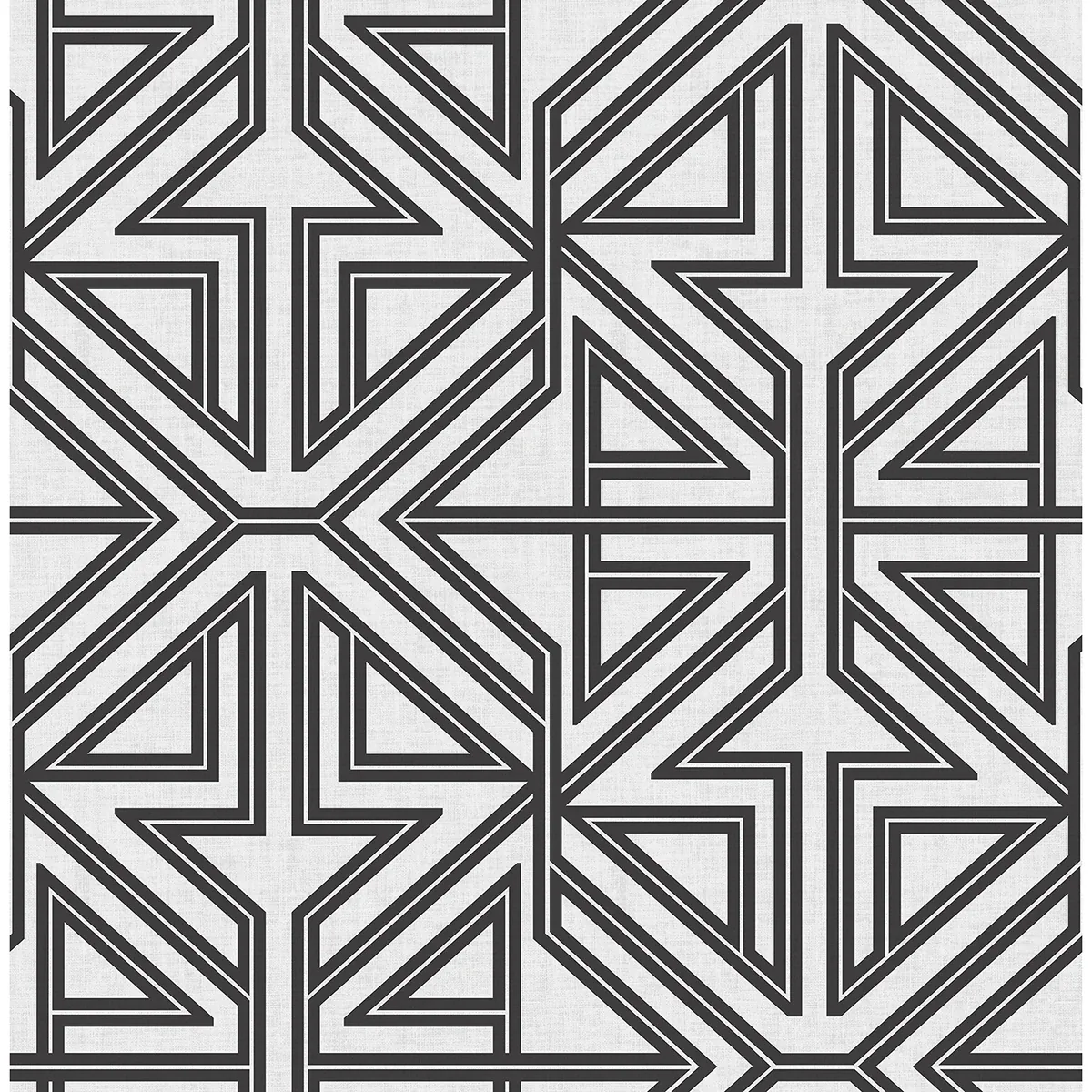 A-Street Prints Kachel Black Geometric Wallpaper - SKU 2975-26231