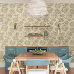 A-Street Prints Kala Gold Floral Wallpaper | Wallpaper Twins A-Street Prints Kala Gold Floral Wallpaper - SKU 4019-86460