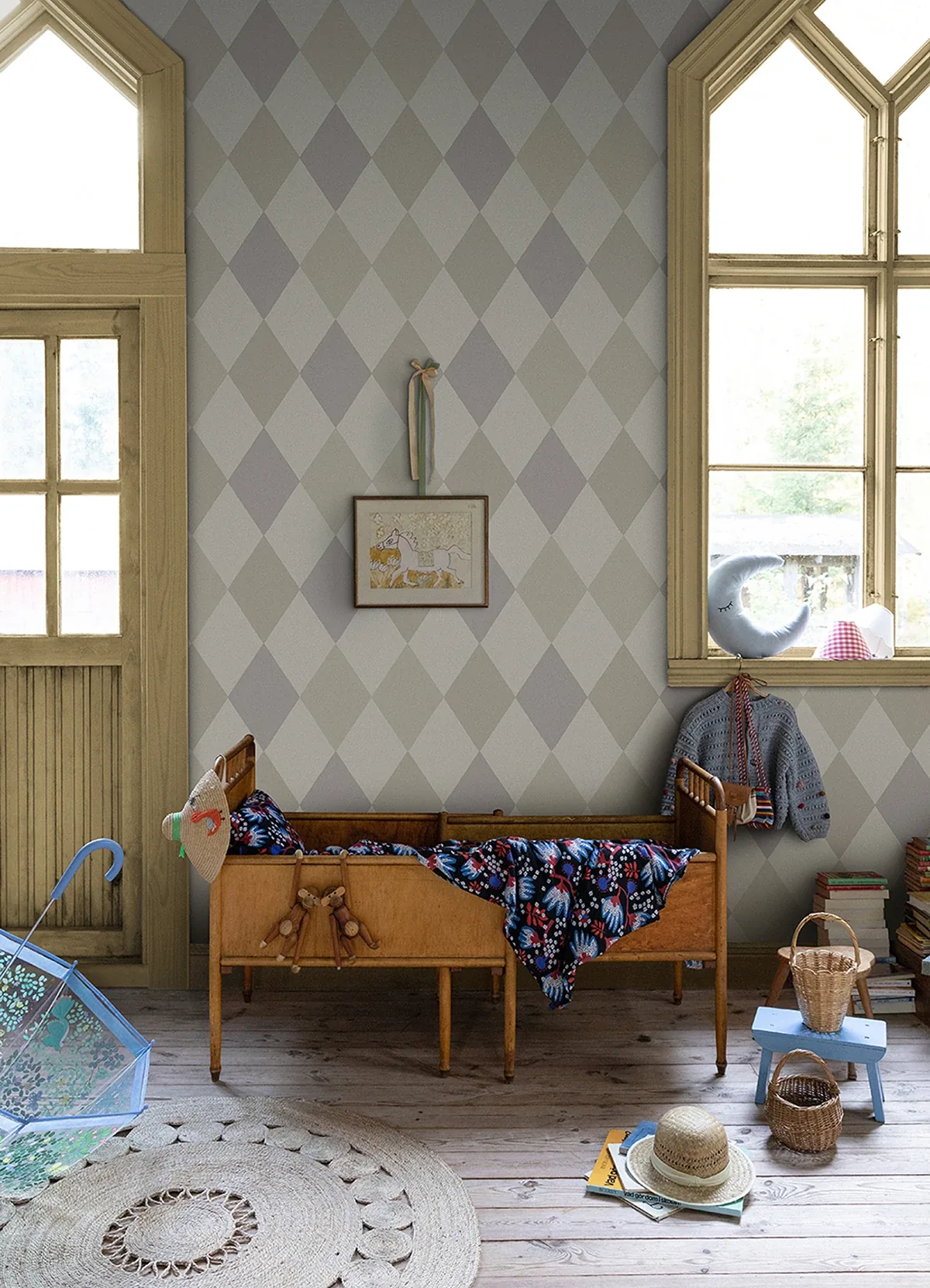 A-Street Prints Kalas Lavender Diamond Wallpaper - SKU 4111-63033
