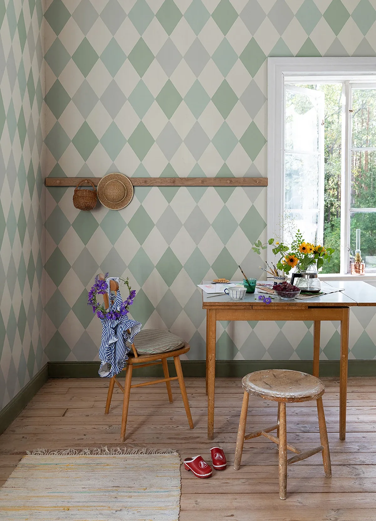 A-Street Prints Kalas Light Blue Diamond Wallpaper - SKU 4111-63030