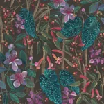 A-Street Prints Kalina Black Floral Fruits Wallpaper | Wallpaper Twins A-Street Prints Kalina Black Floral Fruits Wallpaper - SKU 4202-538236