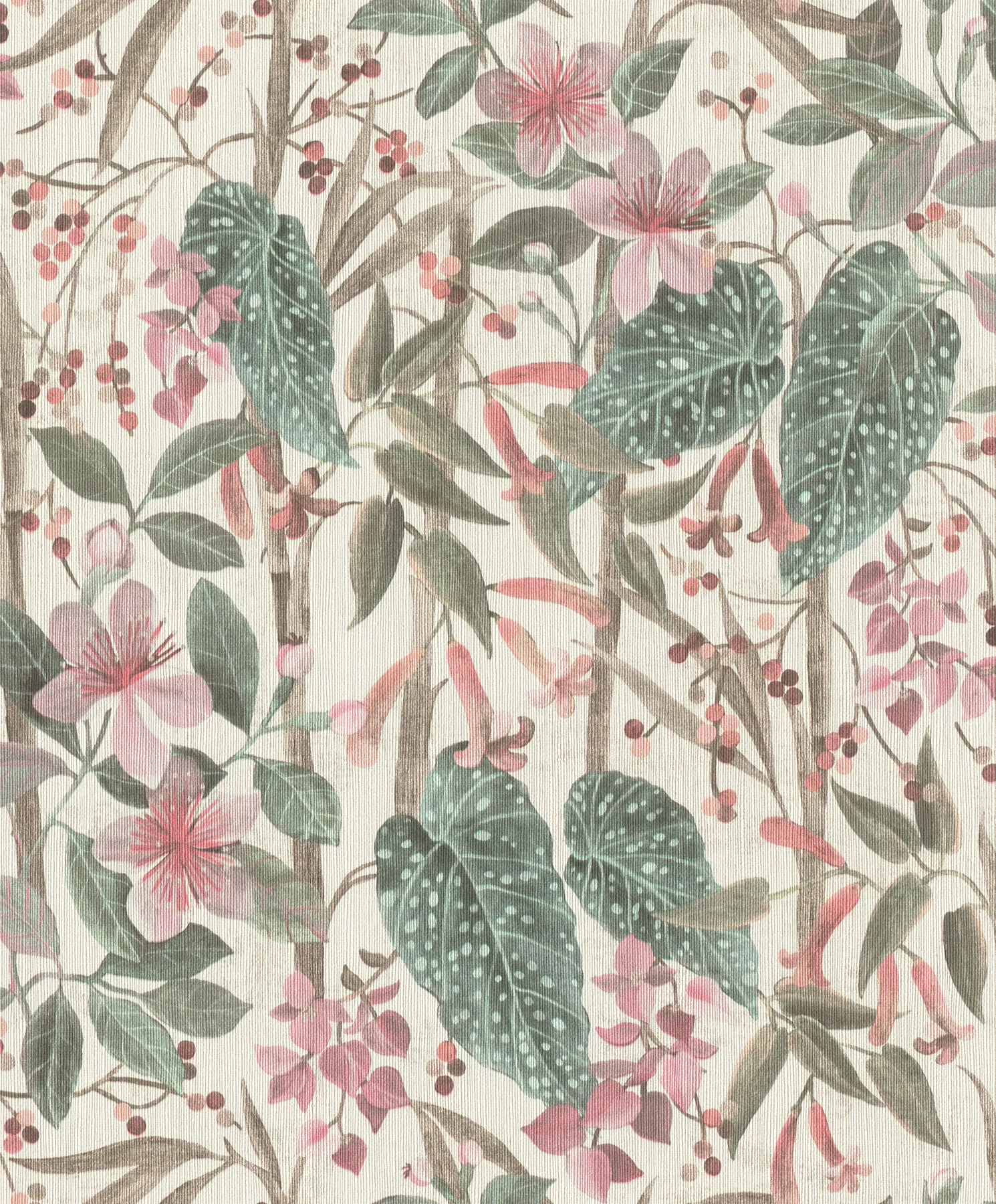 A-Street Prints Kalina Teal Floral Fruits Wallpaper - SKU 4202-538212