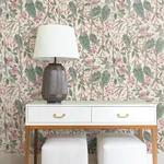 A-Street Prints Kalina Teal Floral Fruits Wallpaper - SKU 4202-538212