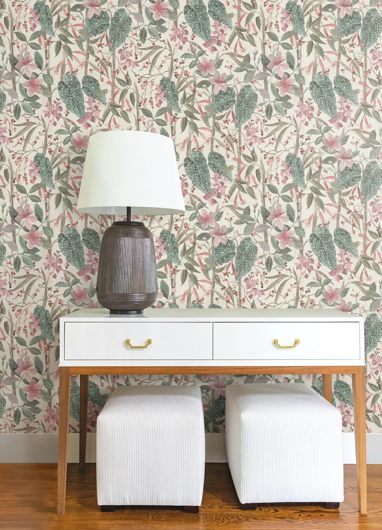 A-Street Prints Kalina Teal Floral Fruits Wallpaper - SKU 4202-538212