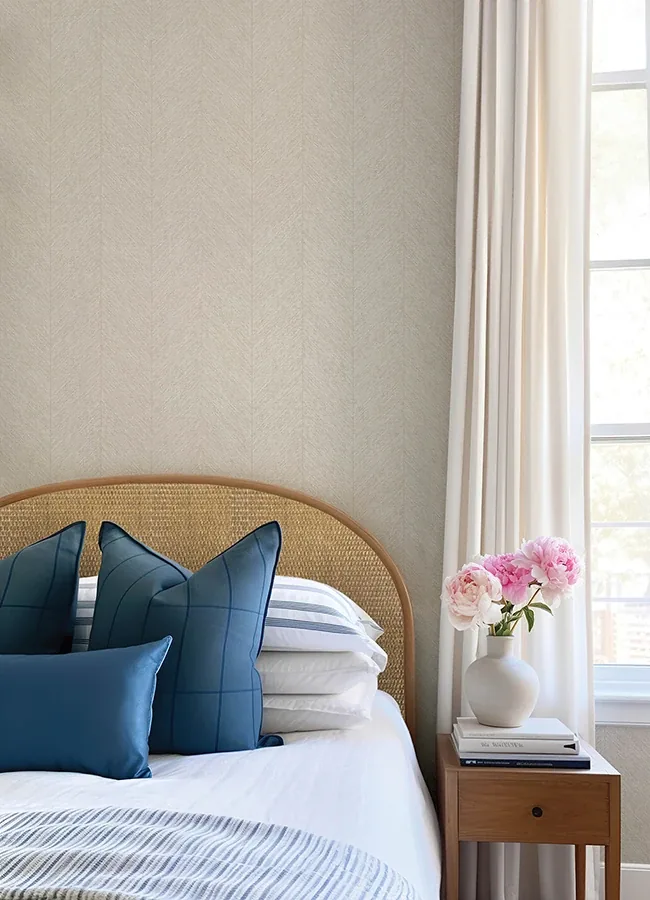 A-Street Prints Kallam Beige Chevron Wallpaper - SKU 4155-27316